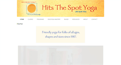 Desktop Screenshot of hitsthespotyoga.com