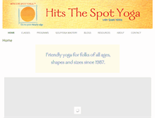 Tablet Screenshot of hitsthespotyoga.com
